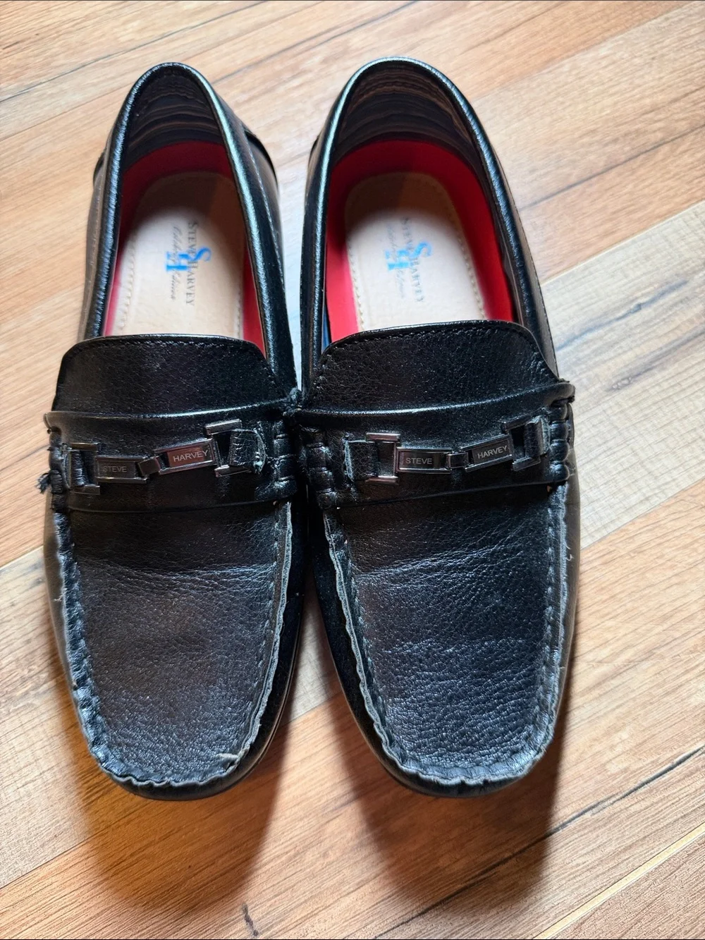 Boy’s Black Leather Driving Loafers - Steve Harvey Celebrity Edition Brand